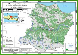 Peta lahan sawah di tuban-bojonegoro dan cepu by technogis