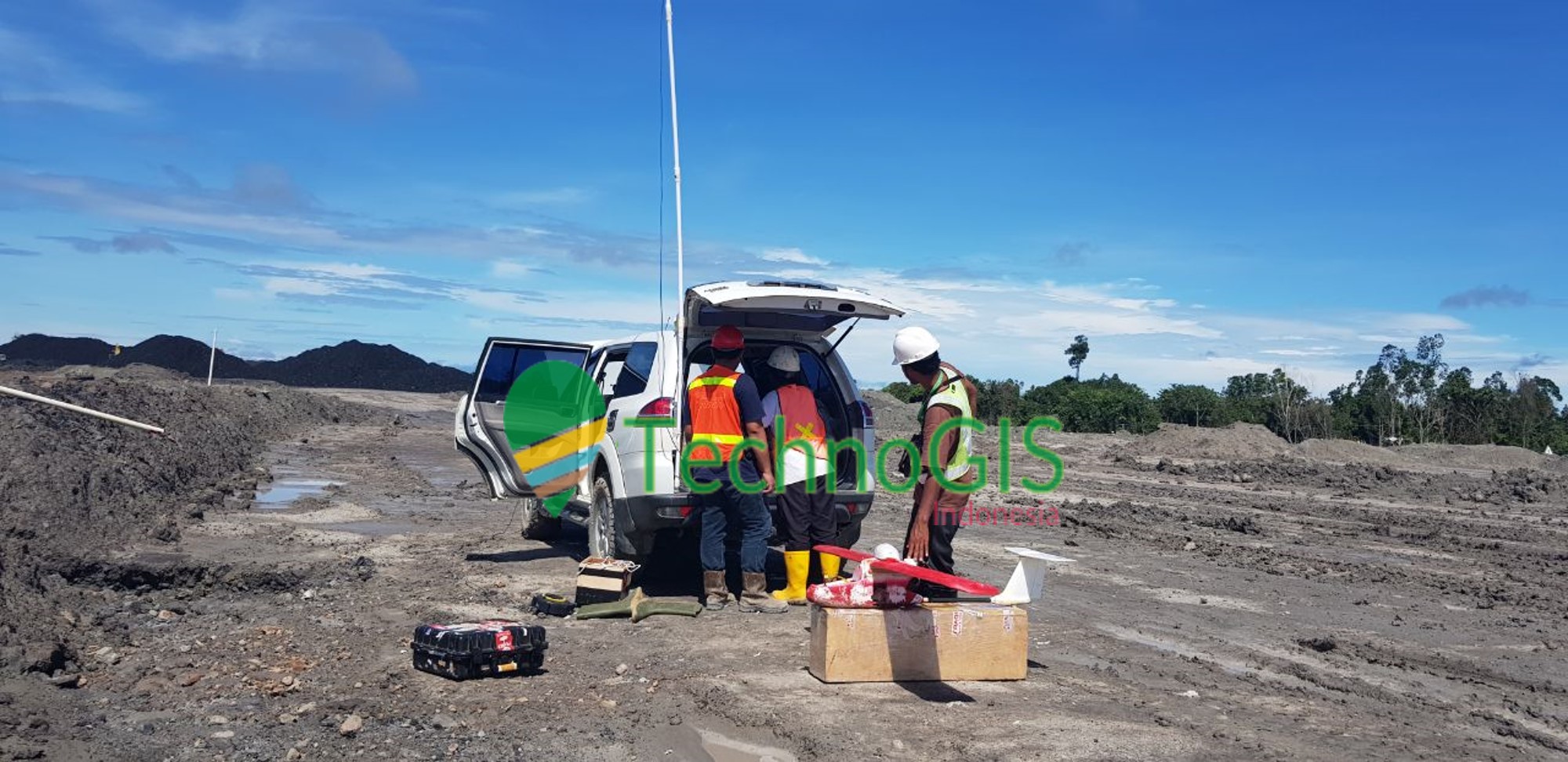 Unit UAV Drone Alat Yang Digunakan Untuk Pemotretan Udara di Bidang Tambang Drone Untuk Kajian 100 Ha Fixed Wing 100 Ha GPS Geodetik CP Premark