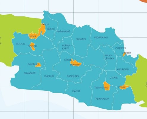 Peta Kepadatan Penduduk Jawa Barat Berdasarkan Data Demografi